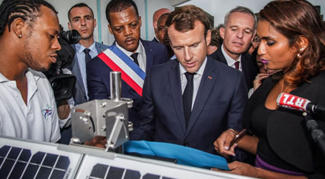 Le Président Macron inaugure le réseau de capteurs Cairpol de Guadeloupe