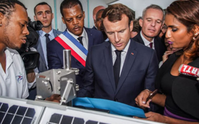 Le Président Macron inaugure le réseau de capteurs Cairpol de Guadeloupe