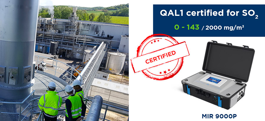 MIR 9000P : l’analyseur multigaz portable obtient la certification QAL1 pour le SO₂